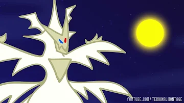 Necrozma absorbs the sun and fights Arceus (Legendary Battle Royale)