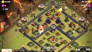 LavaLoon with max hero 40 Best TH10 max War Strategy 3 stars