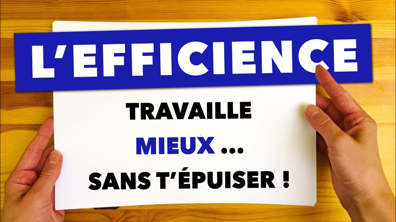L'art de l'efficience