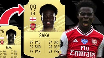 FIFA 21 Career Mode - Bukayo Saka Dynamic Potential Growth Test (2020-2035)