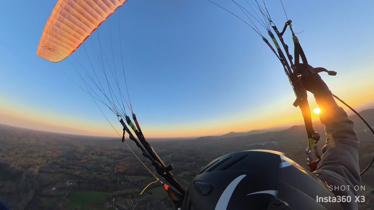 Beautiful sunset landing