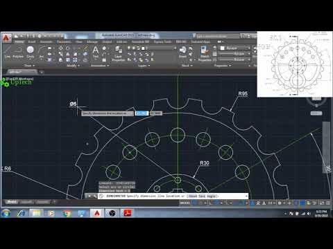 Auto CAD 2015 | 2D Sketch Practice Exercise | Apply Dimension | Example 9 (Part 2)