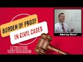 Burdens of proof in a civil lawsuit