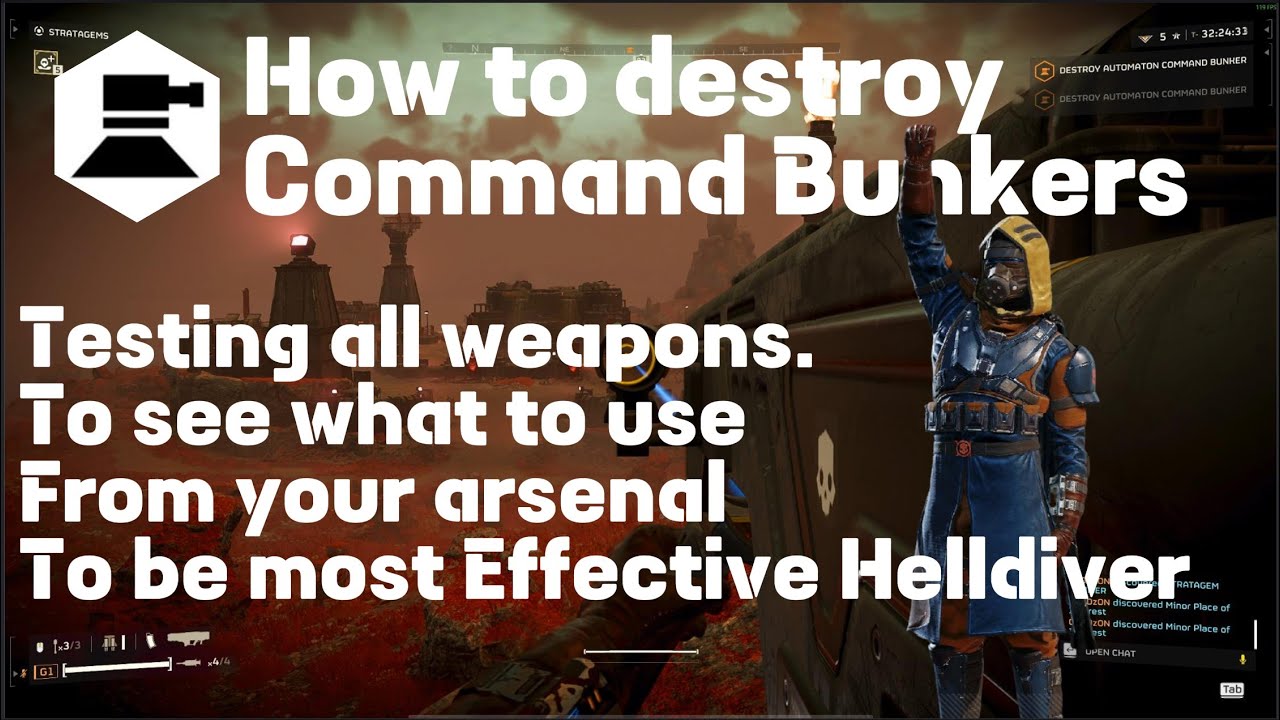 Helldivers 2 - How to Destroy Command Bunkers - most weapons tests ...