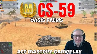 CS-59 Ace Mastery Medal on Oasis Palms #wotb #wotblitz