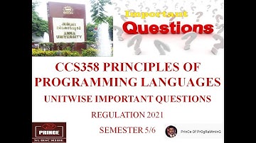 CCS358 Principles of Programming Languages Important Questions l Easy Pass