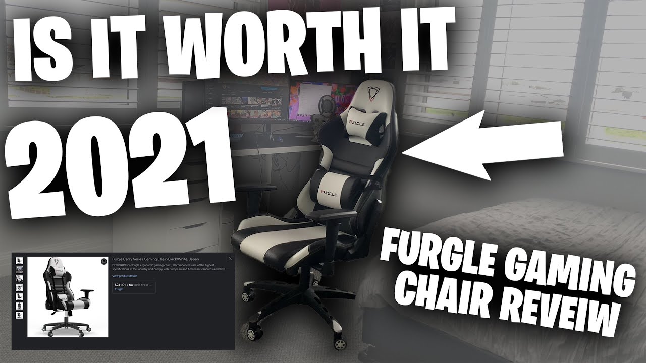 FURGLE Computer Racing Gaming Ergonomic Chair + Footrest