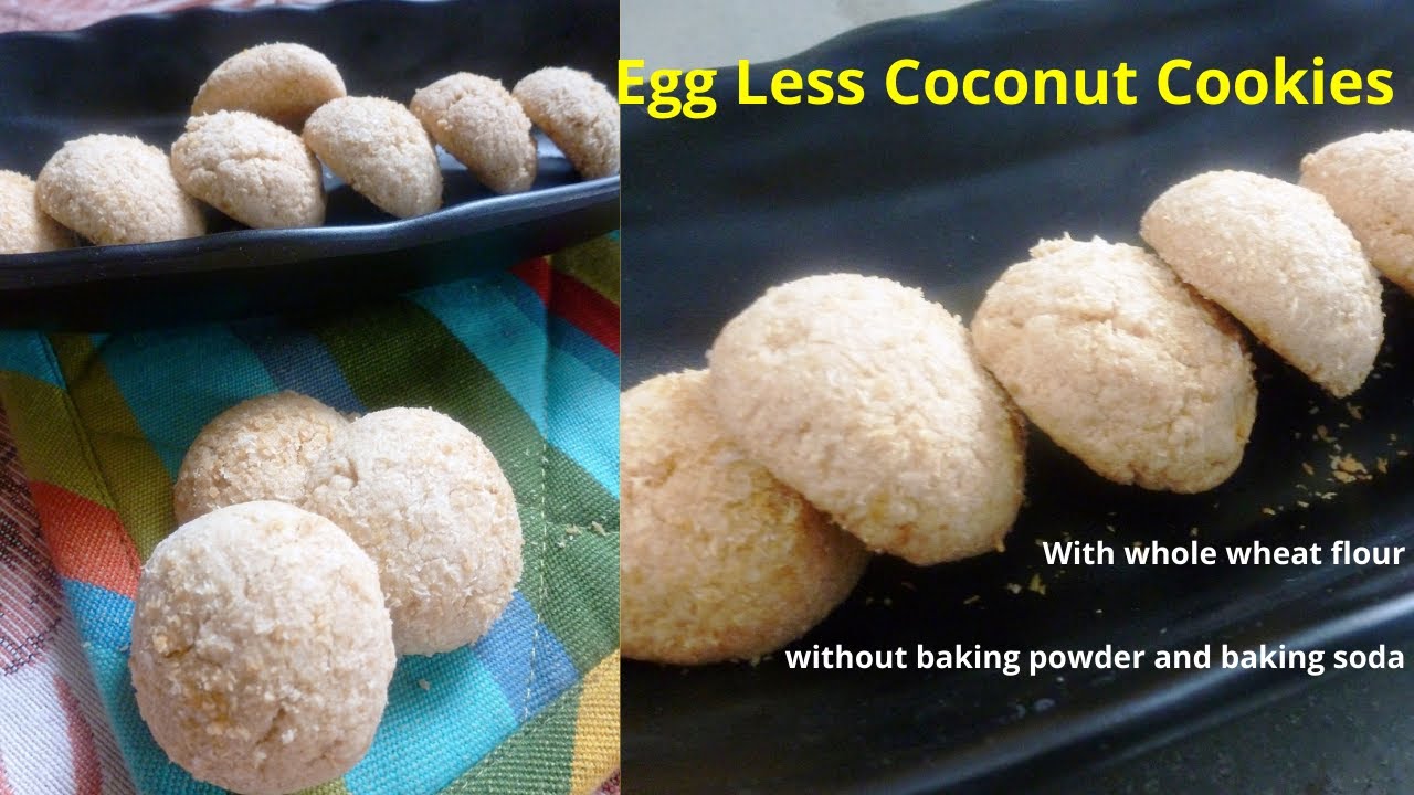 Whole wheat coconut cookies/ Eggfree cookie recipe/बिना अंडे के नारियल कुकीज बनाने का तरीका | Healthically Kitchen