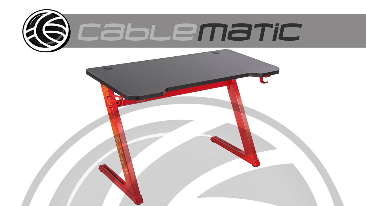 Gaming and PC table with feet in 'Z' 120 x 60 x 75 cm - Cablematic