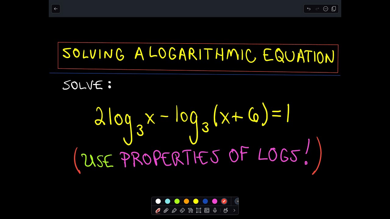 solving logarithmic equations practice problems