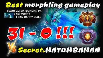 Dota 2 Morphling 31kills!!!!!! vs Secret.MATUMBAMAN Phantom Assassin.Dota 2 7.28C.(Watch and Learn)