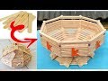 DIY, How to make fruit basket  /  popsicle stick crafts  / ice cream stick ideas / handmade basket