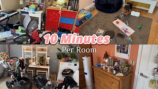 Real time chatty cleaning motivation | Ten minutes per room! 