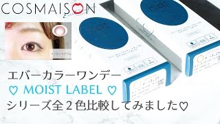 【カラコンレポ】エバーカラーワンデーモイストレーベルUV ♡ Ever Color 1day MOIST LABEL UV ２色装着レビュー！