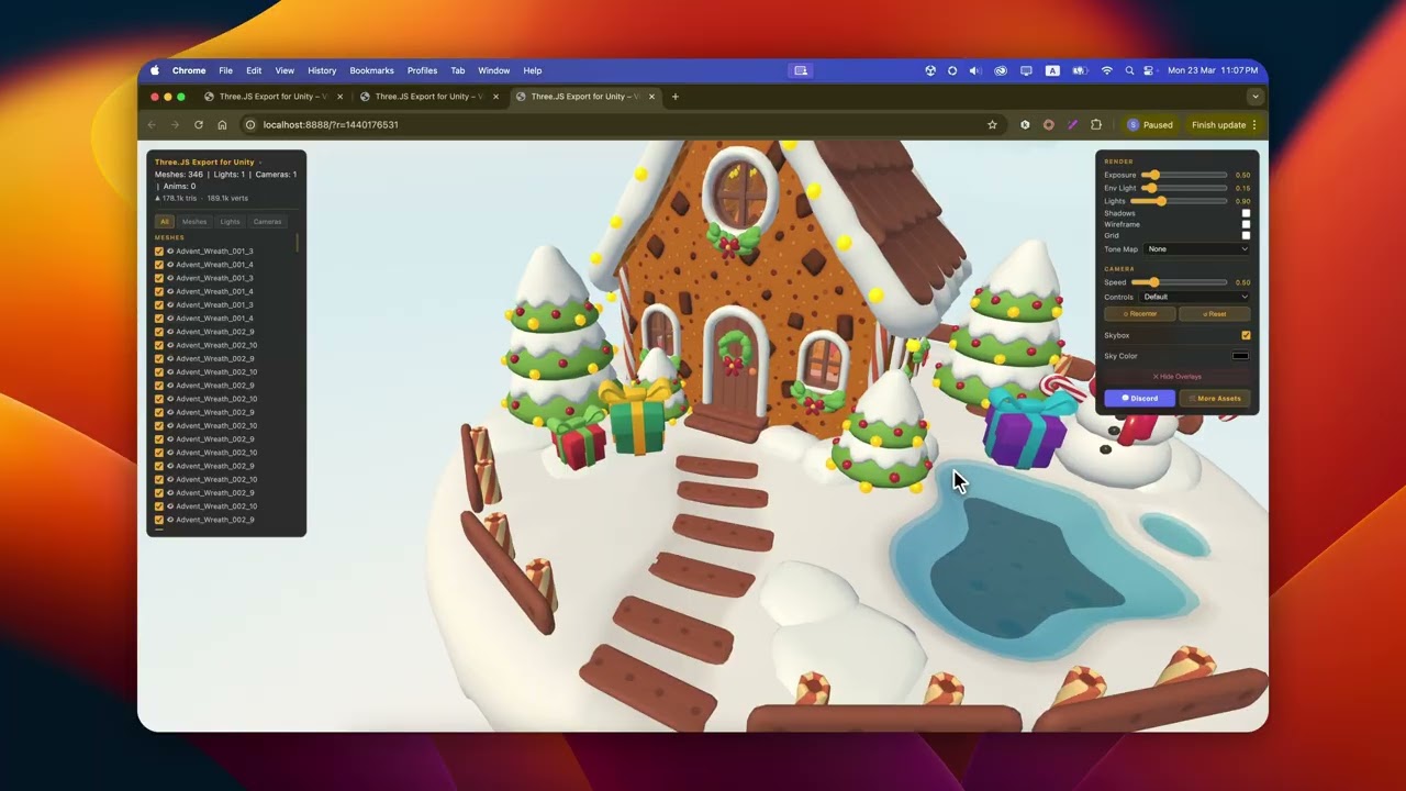 Three.JS Export - Instant Scene Export For Web, video preview 3