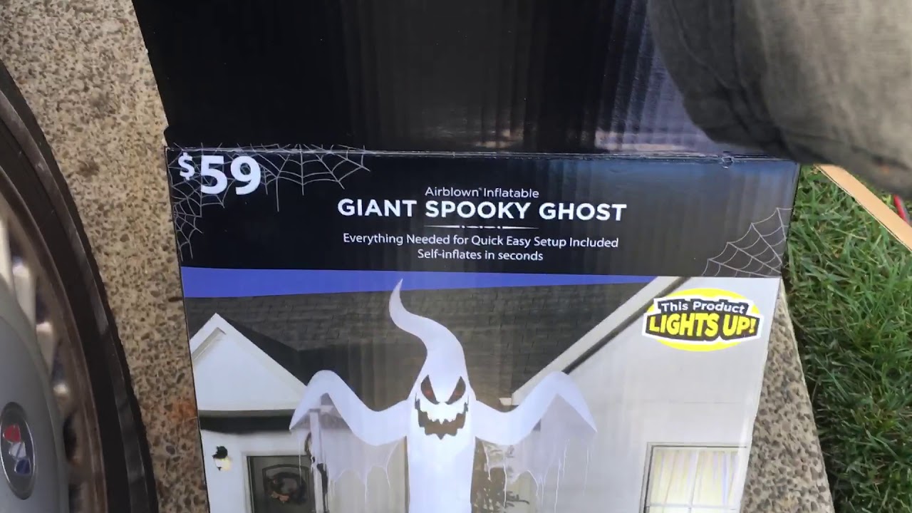 My new 12ft inflatable spooky ghost. Pls read description