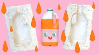 How to Make a Two Part Plaster Mold at Home! Ceramic Orange Juice Jug!