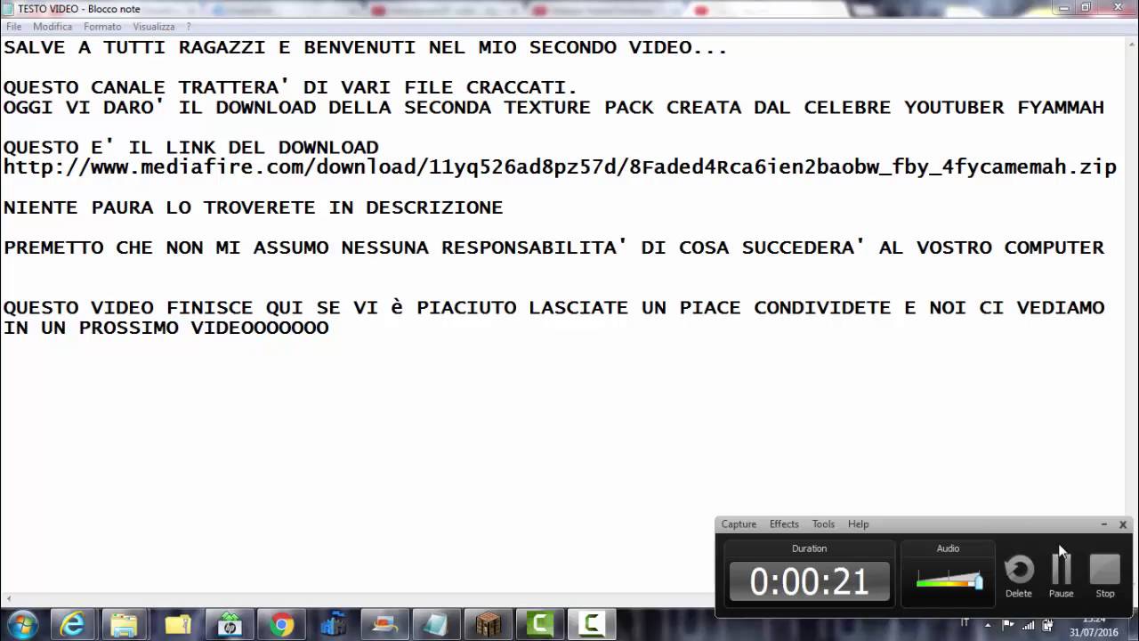 CRACK [EP2] SECONDA TEXTURE PACK MINECRAFT BY FIAMMAH