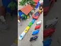 yellow jcb pushing red big car and 4 mini car #jcb #jcbjcb #jcbtoy #jcbvideo #viral