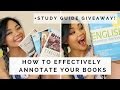 How to effectively annotate your books for school!