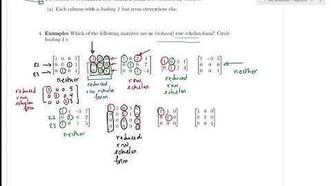SFU MATH 232 2.2 Solving Linear Systems by Row Reduction