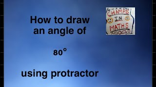 Details Easiest way of drawing an angle of 80° using protractors  News