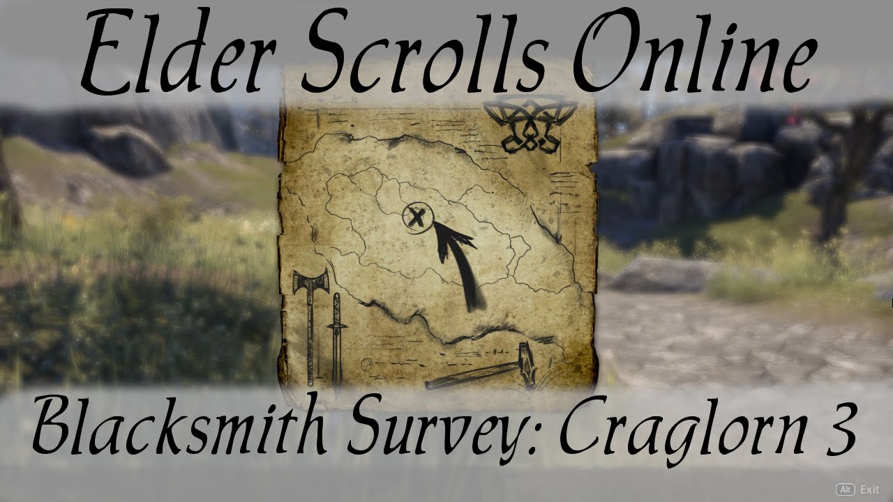 Blacksmith Survey Craglorn Elder Scrolls Online Youtube
