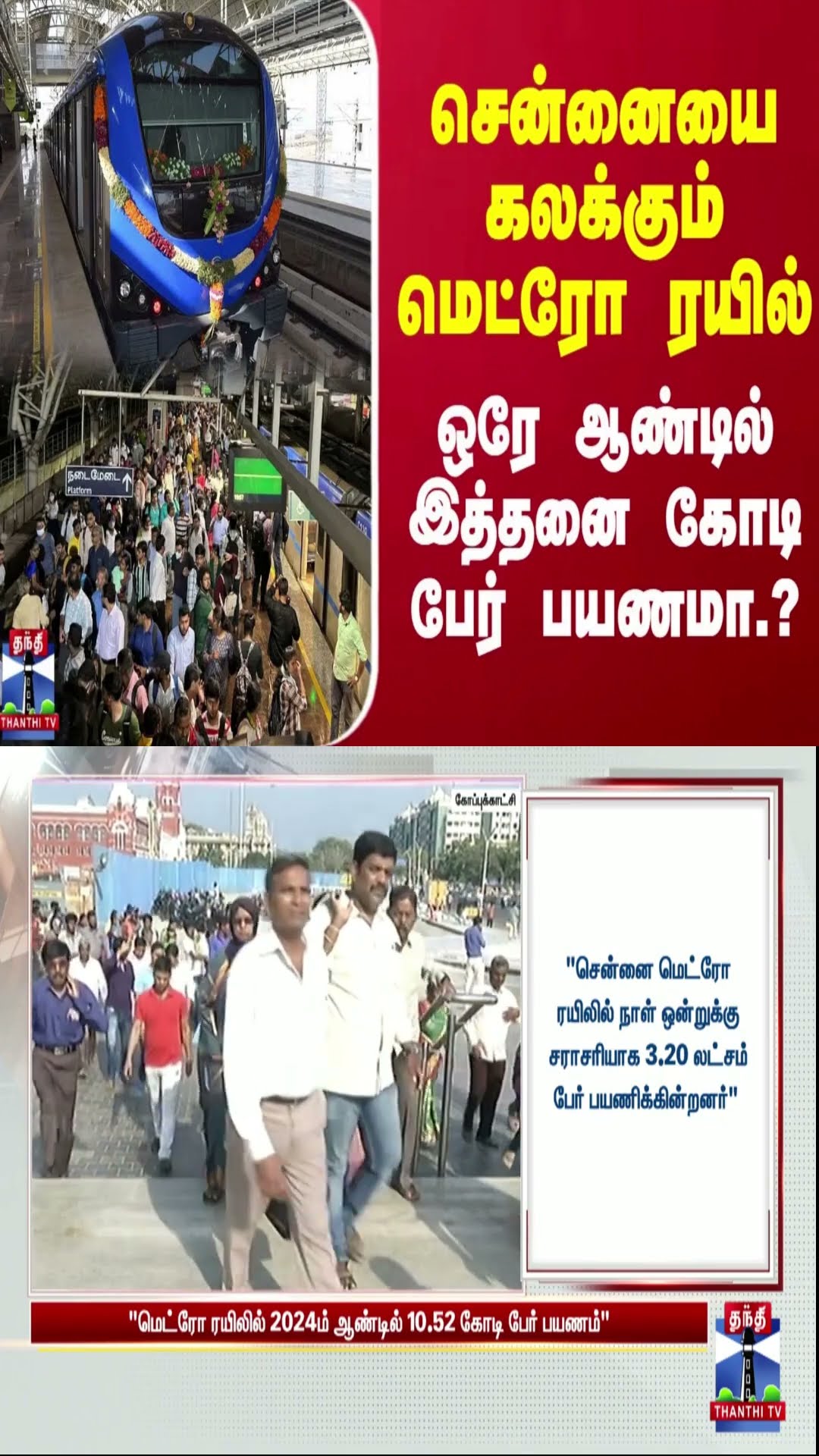 சென்னையை கலக்கும் மெட்ரோ ரயில்.. ஒரே ஆண்டில்இத்தனை கோடி பேர் பயணமா.?