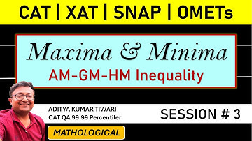 Maxima & Minima 3 | AM GM HM Inequality || CAT 2024 QUANT | Algebra | Quantitative Aptitude