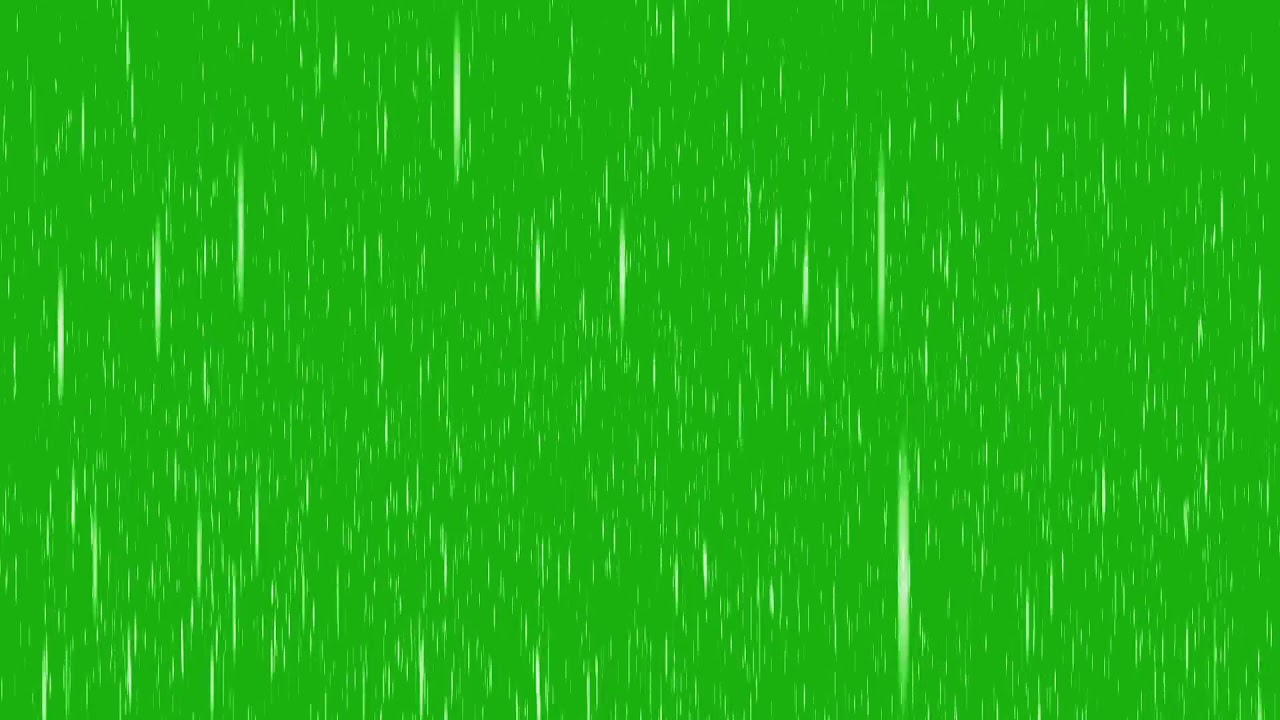 Green screen - rain falling with sound effect