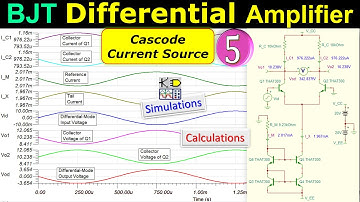 BJT Differential Amplifier 🌟 Cascode Current Source 🌟 CMRR, Differential & Common-Mode Gains 💡 EX5