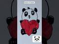 How to draw a Panda easily 🐼 Panda Drawing #shorts #panda #drawing #pandapic #viral #babypanda