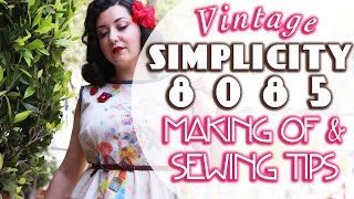 Vintage Simplicity 8085 + Britex Fabrics, Making of & Sewing Tips