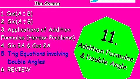 11.5 Double Angle & Addition Formulae 5. Trig Equations involving Sin2A & Cos2A - @MrThomasMaths SQA