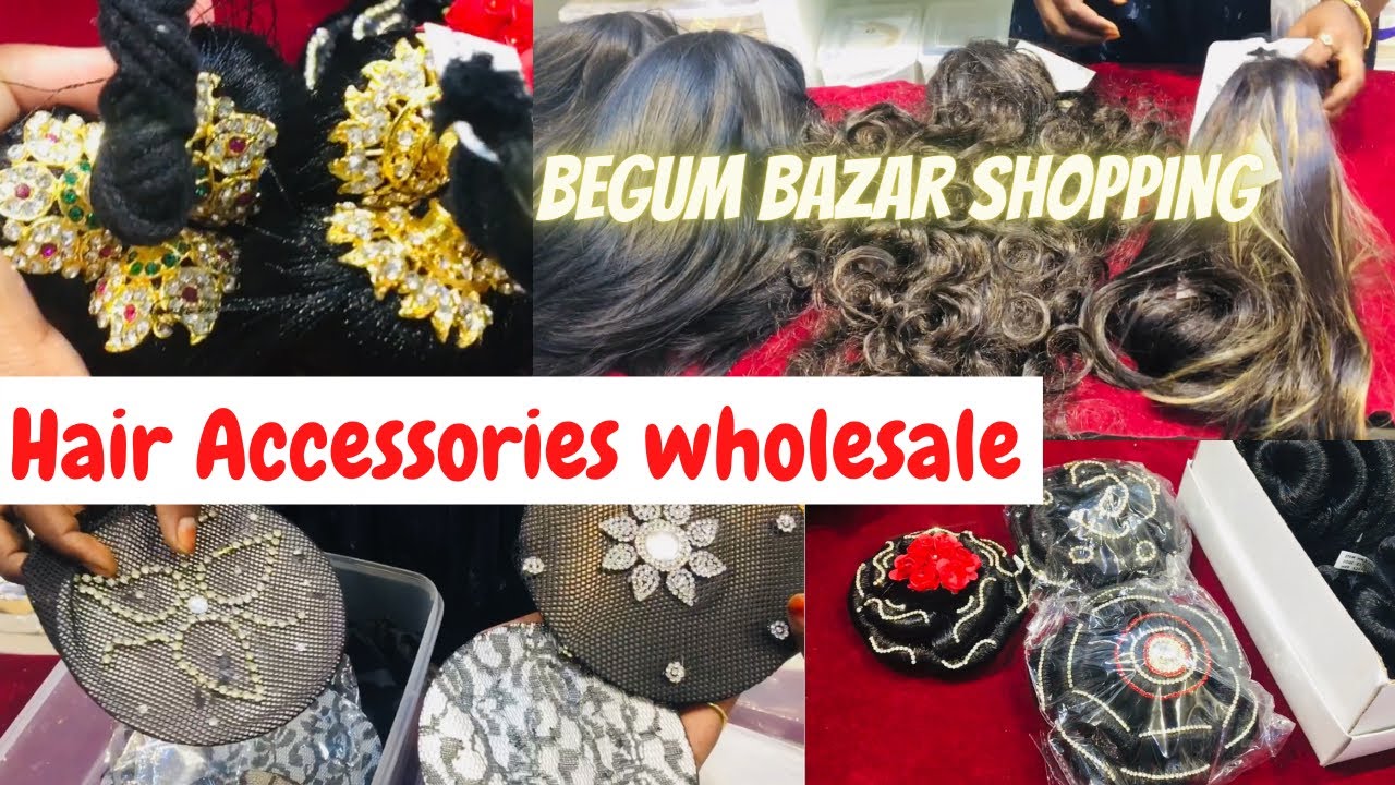 Hair accessories Begum Bazar wholesale|Hair wigs women|Hair extensions|Hair  puff clips - YouTube