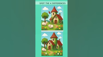 Spot the 3 differences 4k HD 🧠🤔#18 #shortsvideo #braintest #puzzle
