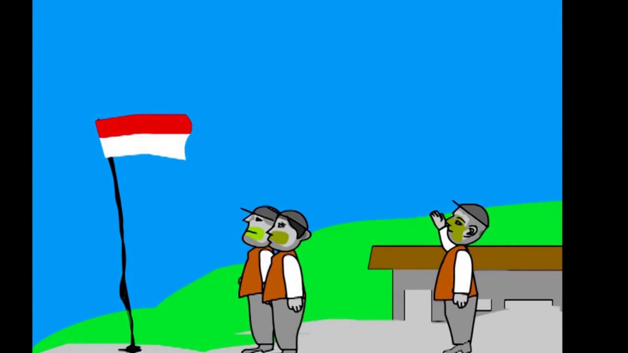  Gambar  Upacara  Bendera  Hut Ri Youtube Gambar  Animasi 