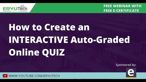 How to Create an INTERACTIVE Auto-Graded Online QUIZ