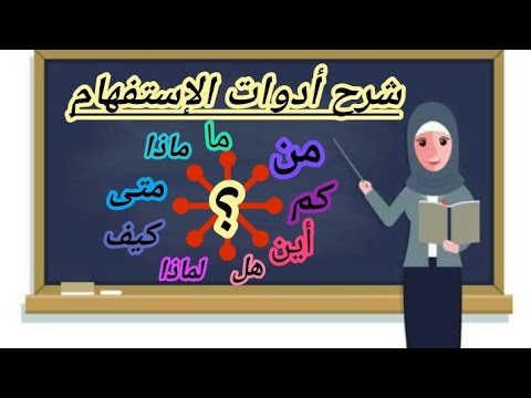 أدوات الإستفهام في اللغة العربية  بطريقة سهلة وبسيطة جدا