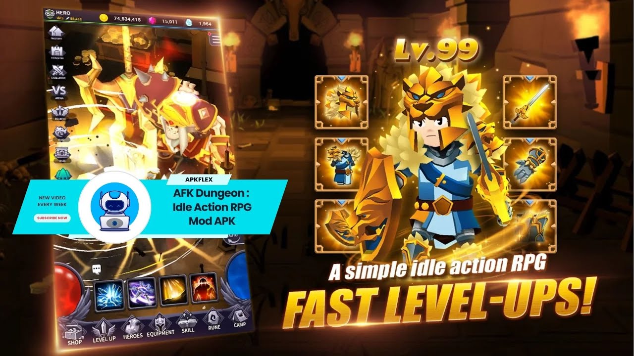 ✅AFK Dungeon : Idle Action RPG Mod APK [MOD Menu][+10 Features]