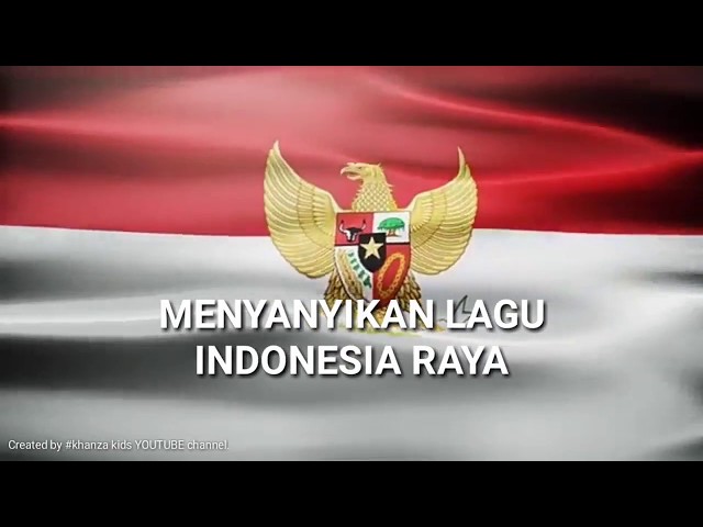 Karoke Lirik Lagu Indonesia Raya | Nada Rendah + Background Bendera Merah Putih - Low Key class=