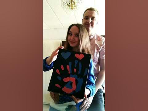 картина-отпечаток рук на холсте на память ️ #отпечаток #любовь # ...