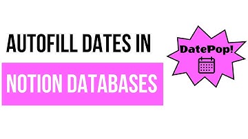DatePop - A free tool to auto-populate a Notion database with dates