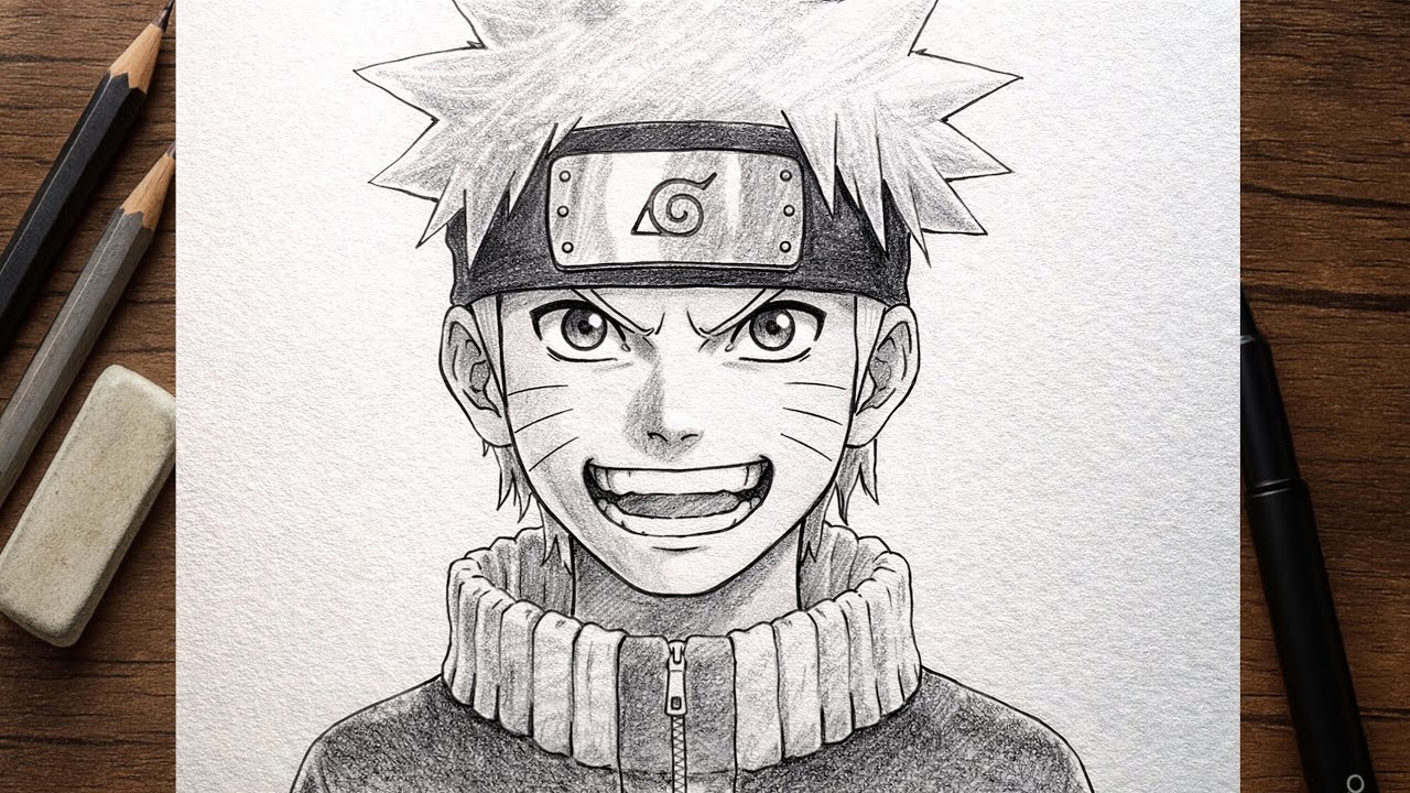 How to Draw Naruto Uzumaki | Easy Anime Drawing Tutorial Step-by-Step