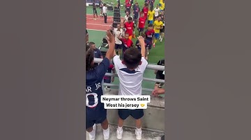 Thumbnail of Neymar throws Saint West his Jersey! 🤝