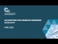 Webinar accounting for financed emissions