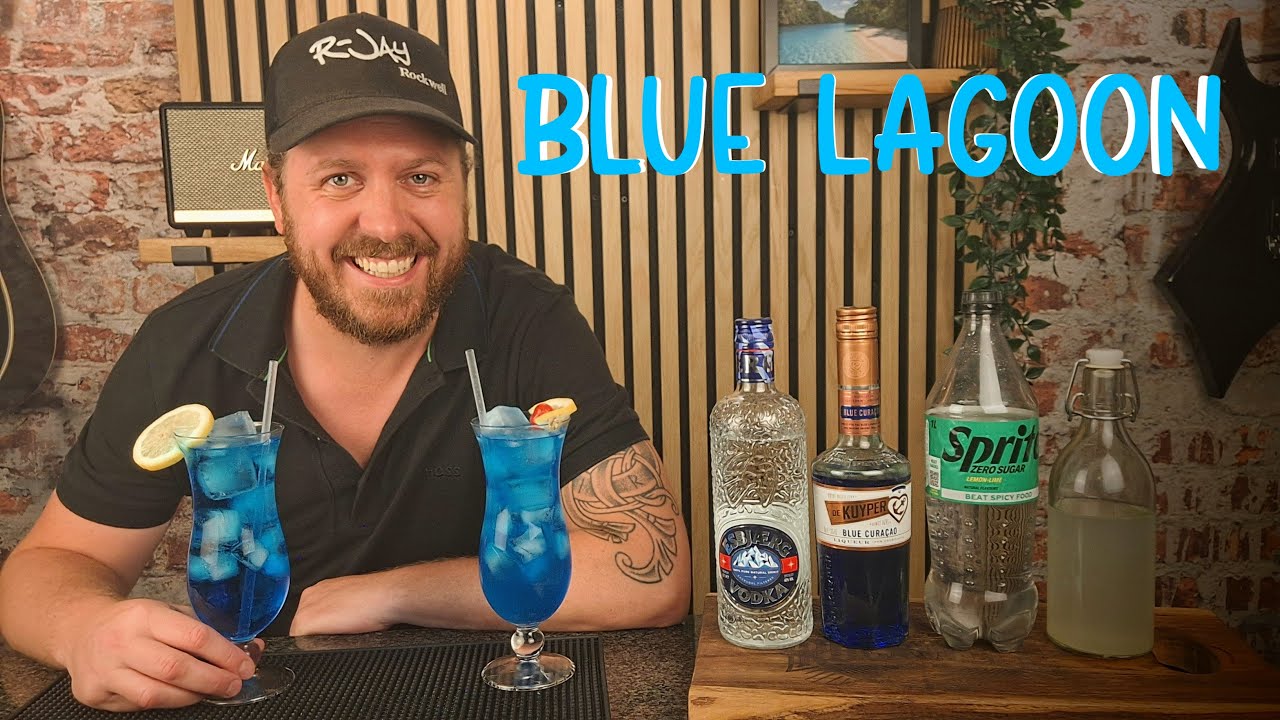 Blue Lagoon Cocktail 🍹 | Homemade Lemonade vs Sprite | The Rockwell Bar