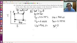 Carnot Cycle Calculation Example 2 (Chapter 4, Problem 11)