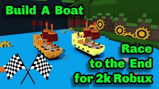 Race to the End for 2000 Robux in Build a boat for treasure!