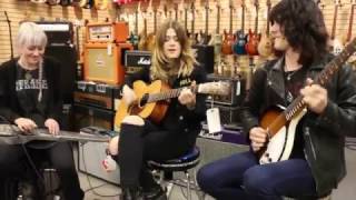 Tyler Bryant & Larkin Poe playing a 1948 Martin 018, Rickenbacker Lap Steel & Danelectro Sitar